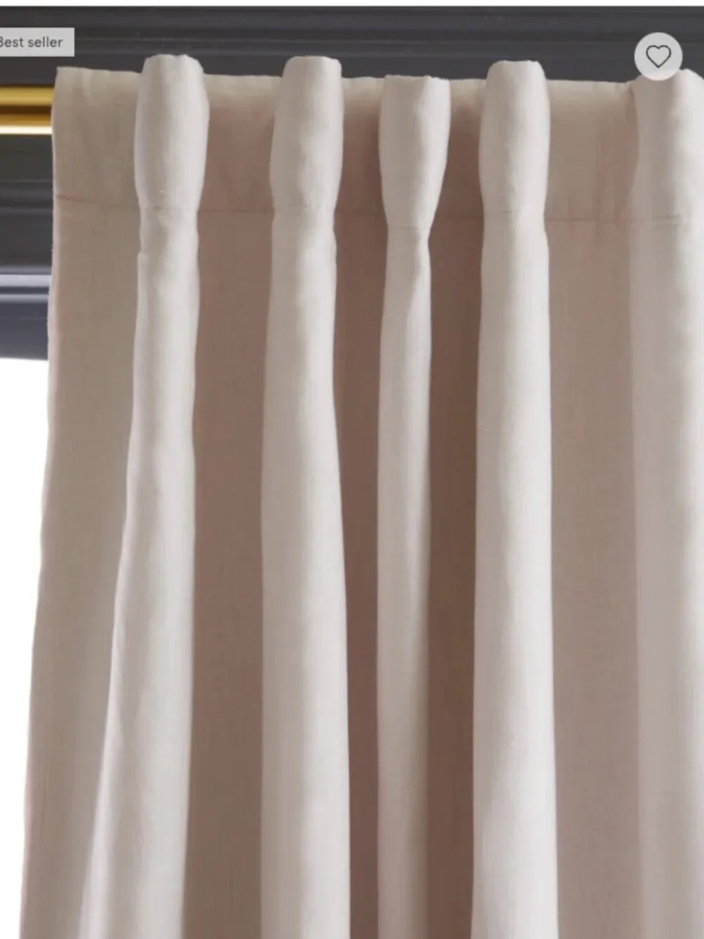 Quince Linen Vintage Blush Curtains